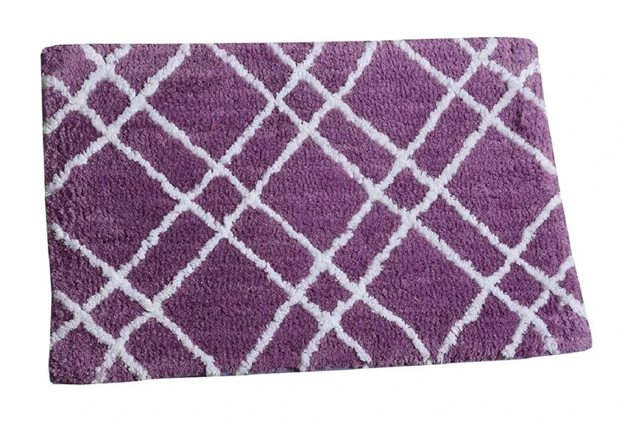 Aerohaven Glorious Super Soft Microfiber Abstract Designer Anti Slip Bathmat Peach Colour