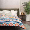 Urban Space Double Bed Comforter Microfiber 3 Layered Quilt Dohar Soft Lightweight Reversible Printed AC Blanket Colour New York Peach