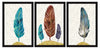 ArtX Paper Abstract Leaf Wall Painting Big Size Framed Painting Multicolor Set Of 3