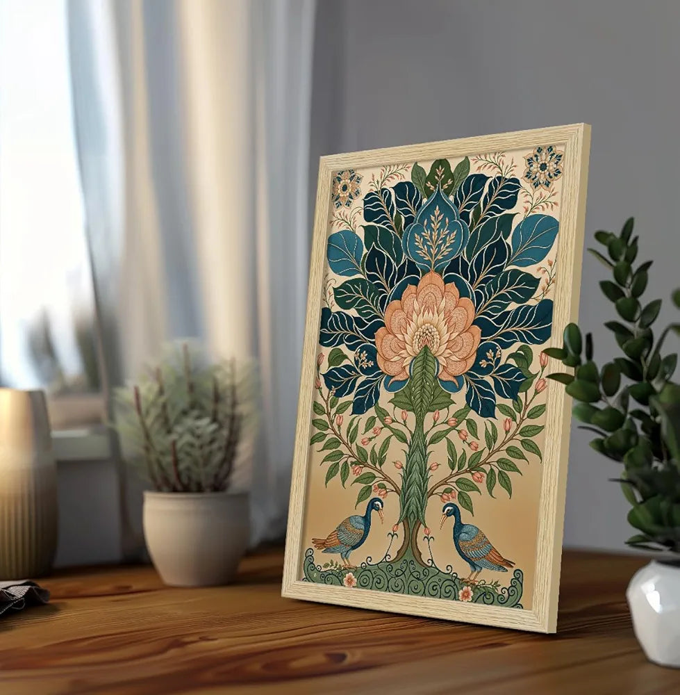 ArtX Paper Madhubani - 01 Art Paintings with Frame Set of 2