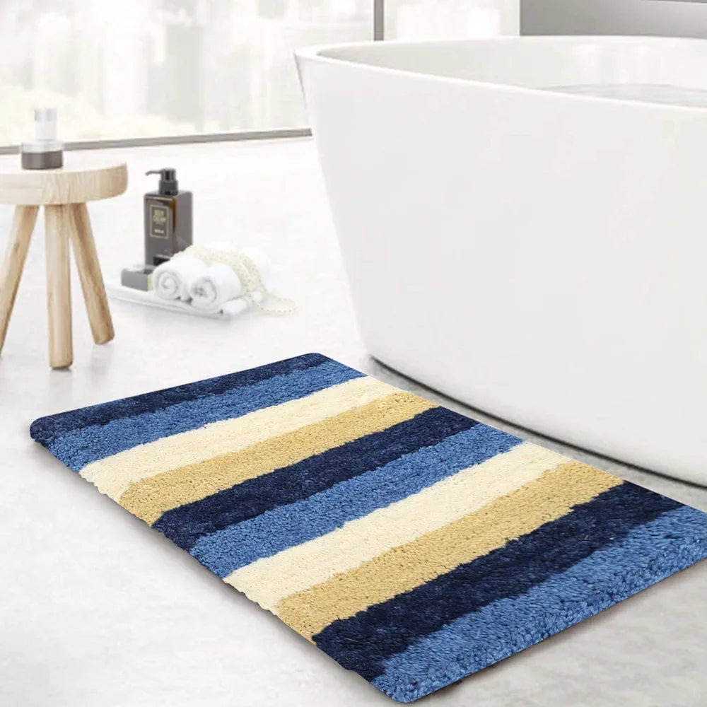Luxe Home Bath Mat Super Soft Microfiber Non Slip Jericho Bathroom Mats 40x60 cm Colour Shadow