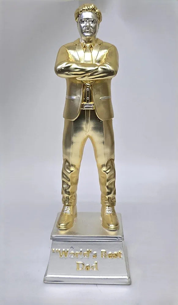 Gold Art India Best Father Figurine Gold & Silver Plated Matte