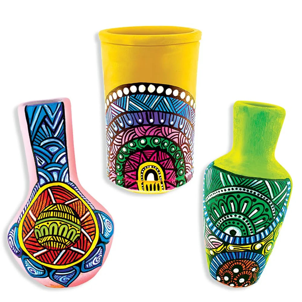 TOYKRAFTT Pot Painting Kit Mandala Designs, Art & Craft for Kids 7+ Years, Gifts for Girls Boys, Terracotta Bonanza