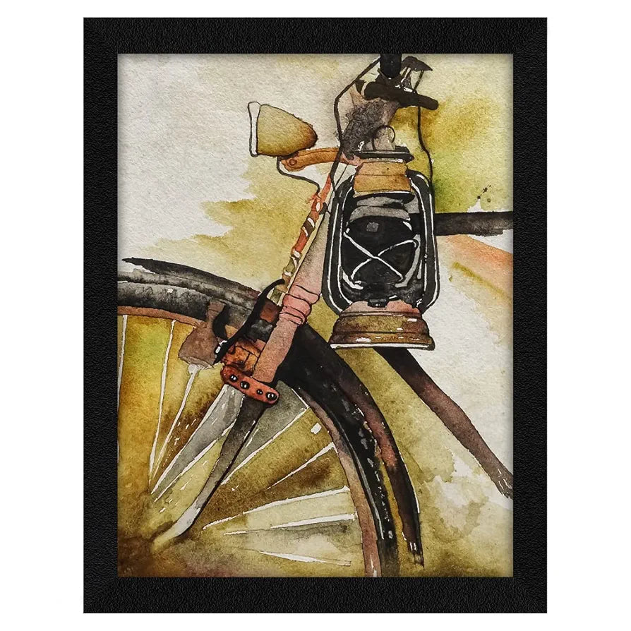 ArtX Paper Vintage Cycle Frame Wall Art Painting