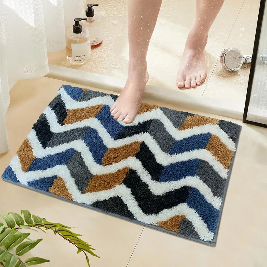 Luxe Home International Rabbit Fur Ultra Soft Anti Slip Skid Rectangular Ruffle Carpet 3X5 Ft Colour Grey