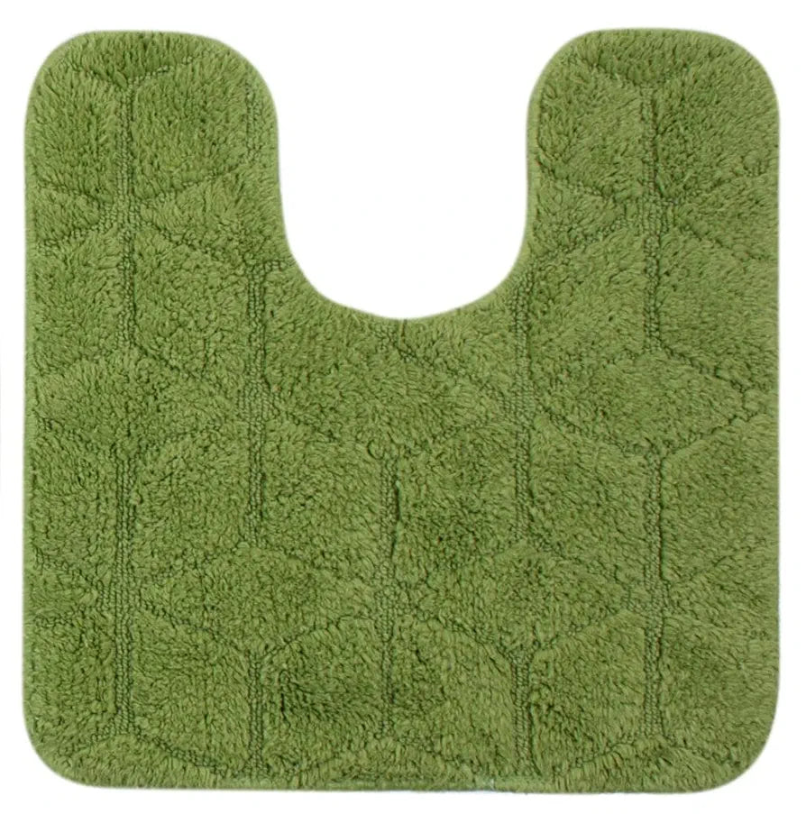 Saral Home Solid Antiskid Bathmat Set Colour Green