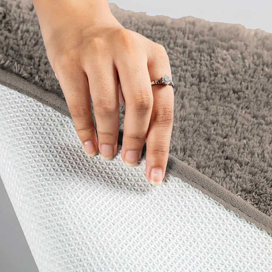 Luxe Home International Bath Mat Super Soft Ultra Absorbent Rectangular Mat Colour Taupe (Pack of 2)