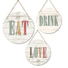 Kotart Wooden Wall Hanging Home Decor Items Eat Drink Love