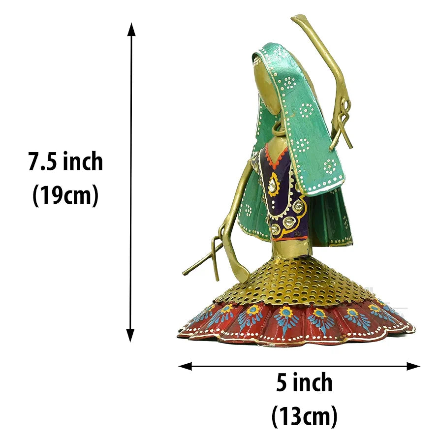 Kraftskala Set of 3 Kalbeliya Dancers Metal Decor Items