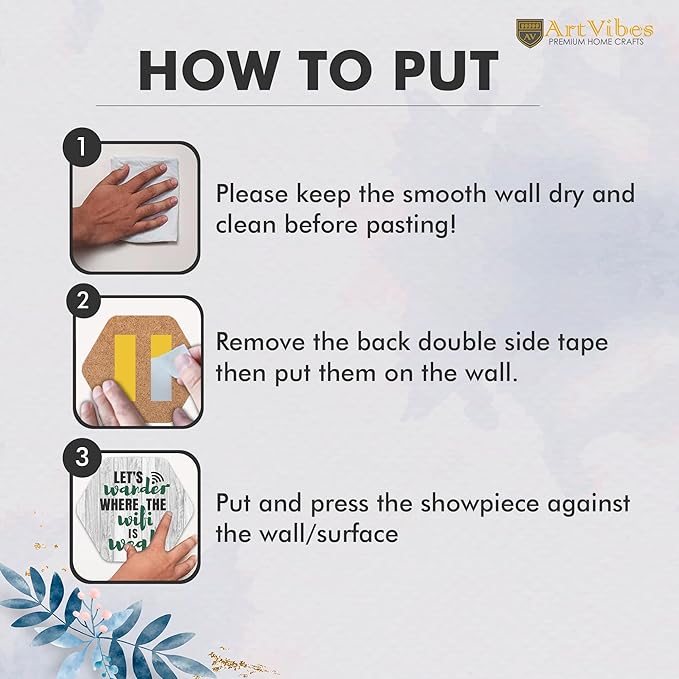 Artvibes Decorative Modern Wooden Wall Hanging Decoration for Home | Quotes Decor Item | Pack of 13 Pieces