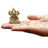 Mini Left Trunk Ganesha Brass Idol for Car Dashboard