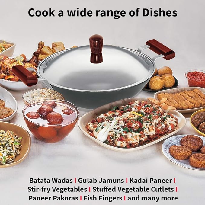 Hawkins Futura Hard Anodised Deep-Fry Pan 3.75 L, 30 cm, 4.06 mm with SS Lid