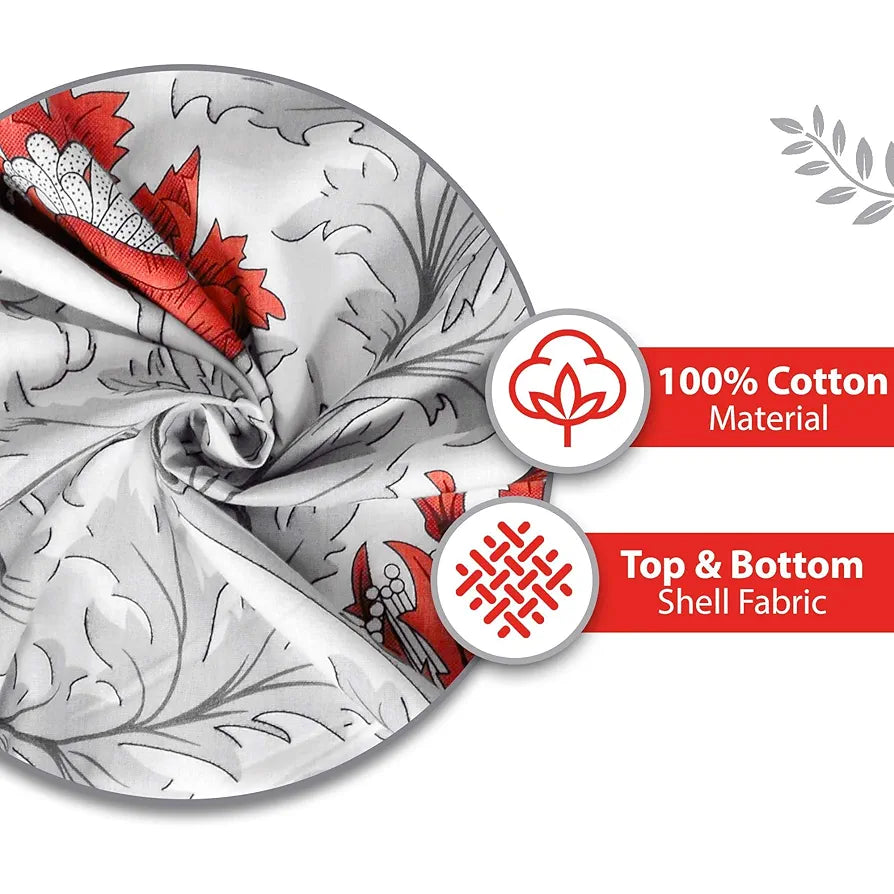 Divine Casa Floret 100% Cotton Single Dohar 120 GSM Soft & Lightweight Throw Blanket Colour Royale