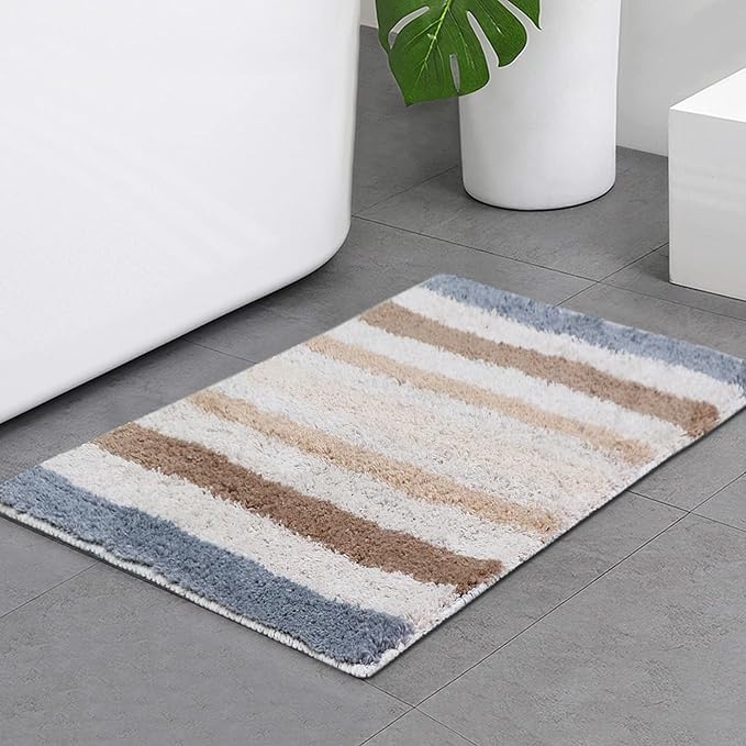 The Home Talk Cotton Bathmats Water Absorbent Runners Regular Floor Mats Sage