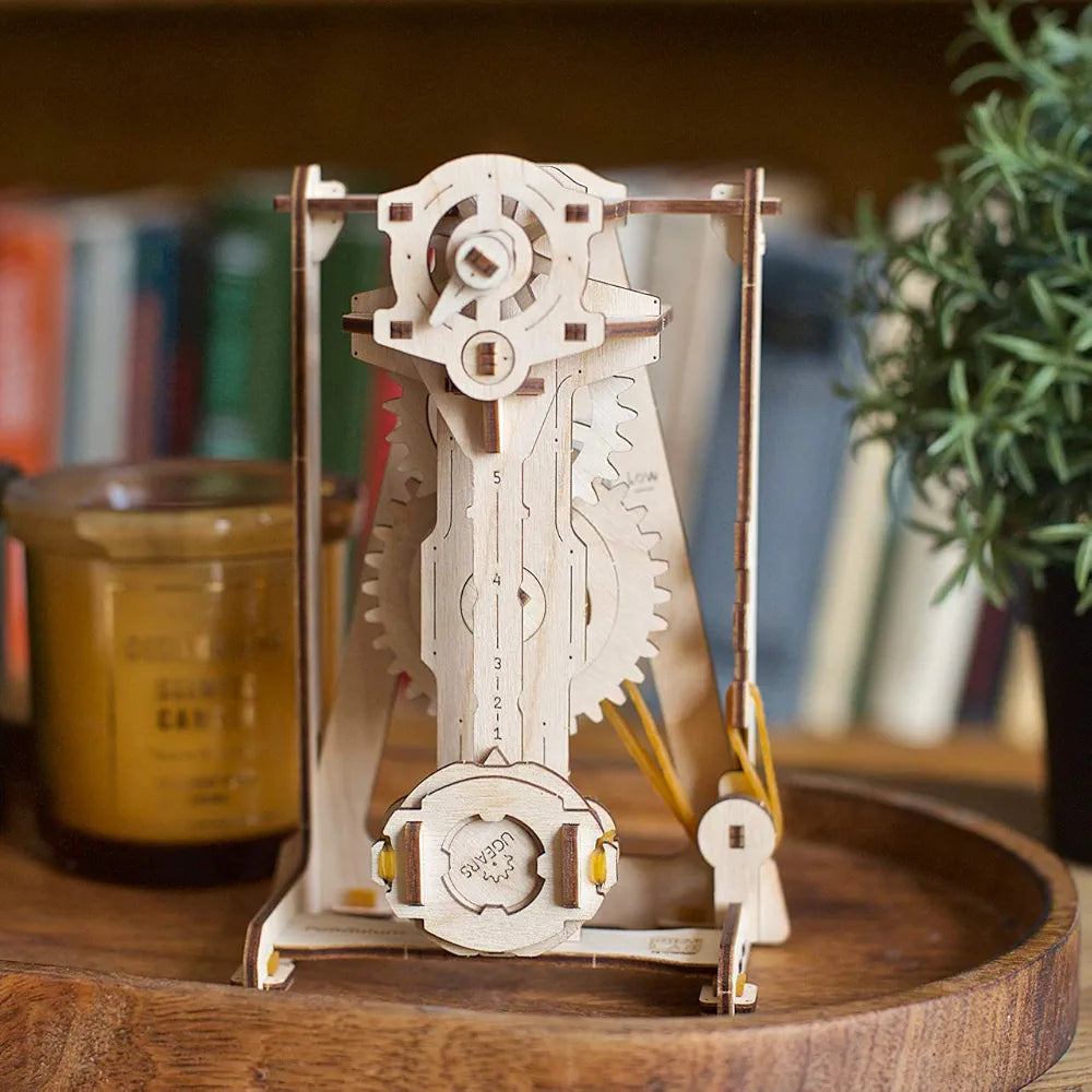 Ugears STEM Pendulum Model Kit - Creative Wooden Model Kits for Adults, Teens and Children - DIY Mechanical Science Kit for Self Assembly - Unique Educational and Engineering 3D Puzzles with App
