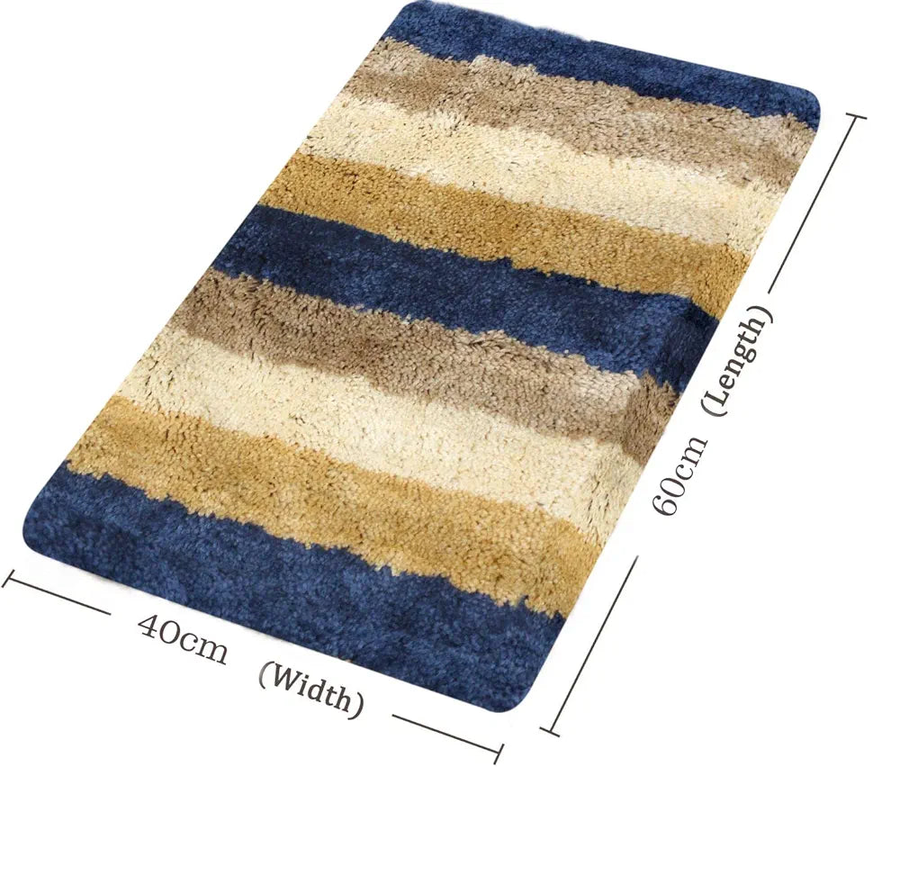 Luxe Home Bath Mat Super Soft Microfiber Non Slip Jericho Bathroom Mats 40x60 cm Colour Shadow