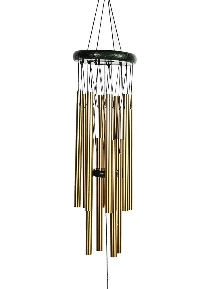 Wind Chimes for Home Positive Vibes Hanging Decoration Golden 12-Pipe Wind Chime -011