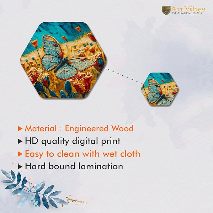 Artvibes Decorative Wooden Wall Hanging Decoration for Home | Quotes Decor Item| Pack of 13 Pieces