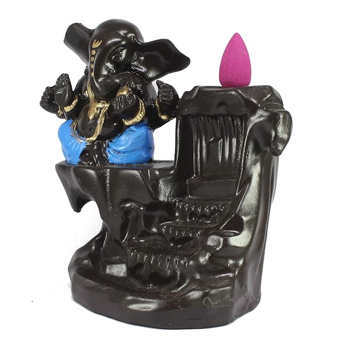Ecraftindia Ganesha Smoke Scented Backflow Cone Incenses | Blue