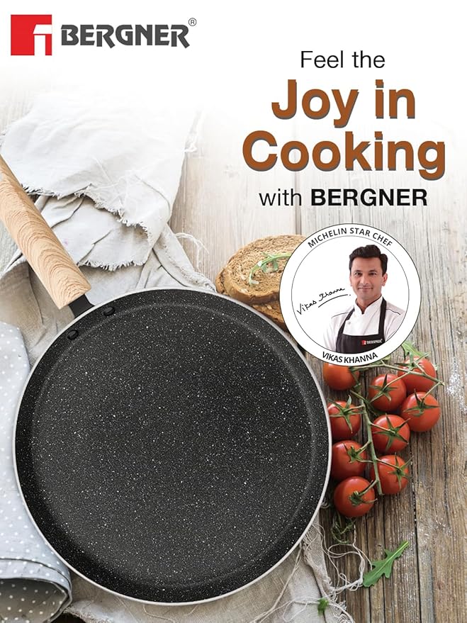 Bergner Earth Black Non-stick 30 Cm Dosa Tawa