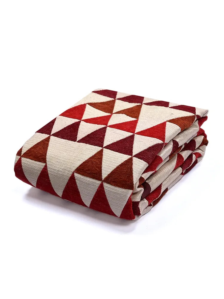 Saral Home Chenille 2 Seater Sofa Cover Throw Colour Red