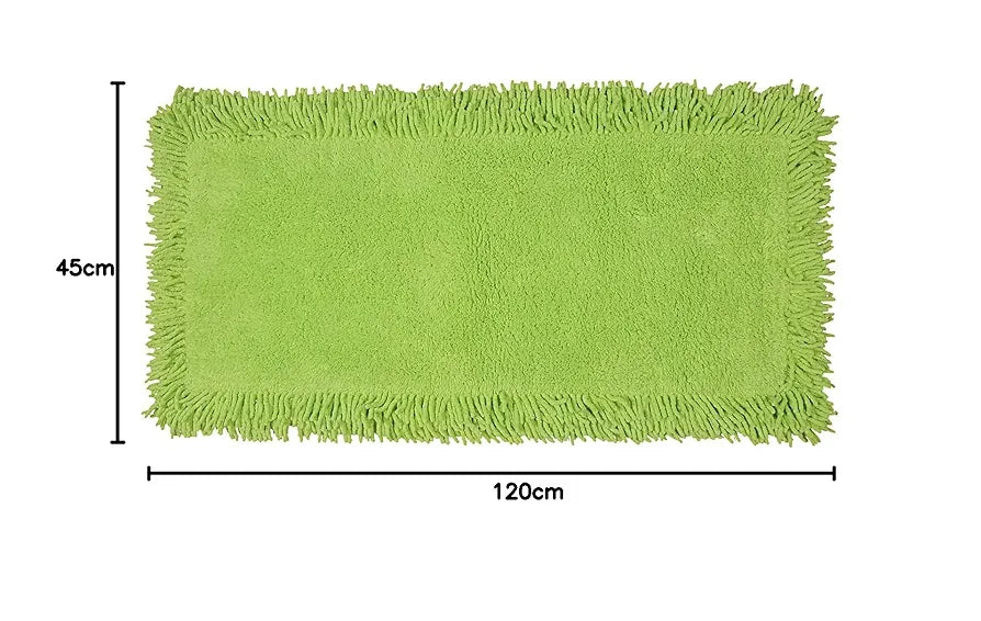 Saral Home Shaggy Soft Cotton Durable & Washable Multipurpose Bedside Runner Colour Green