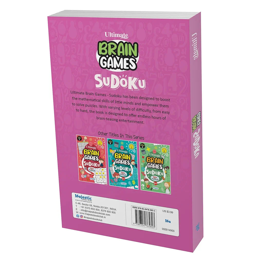 Sudoku Level 2 Medium for Kids  - Ultimate Brain Games: 120+ Challenging Puzzles to Enhance Cognitive Skills - | The Book Tree Books