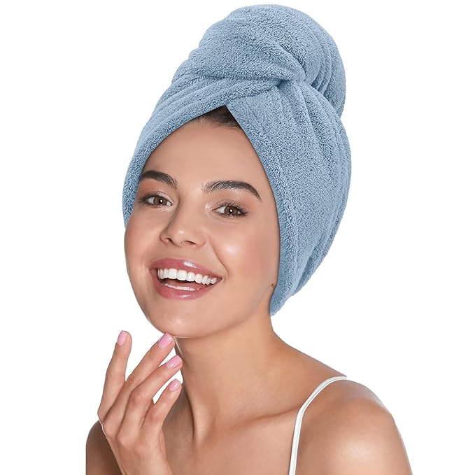 Mush Bamboo Hair Towel Ultra Soft Absorbent & Anti Microbial Hair Wrap