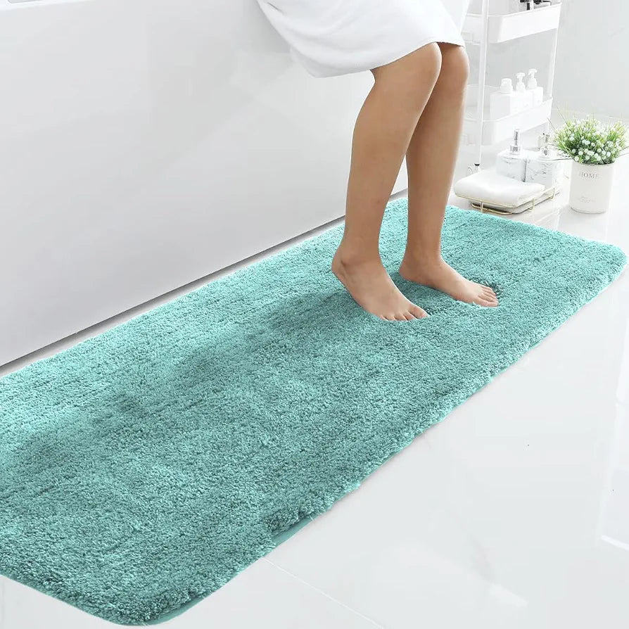 Luxe Home International Microfiber Runner Super Soft Non Slip Vegas Rugs For Bedroom  2X5 Ft Colour Aqua