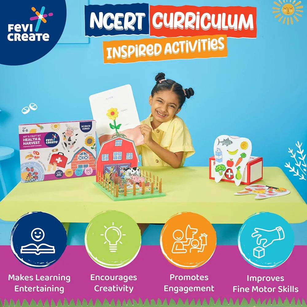 Fevicreate Health and Harvest Art & Craft Kit | Science Series Inspired by NCERT Curriculum| Best Gift for Kids Boys & Girls 6+ Years