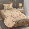 Fresh From Loom Hypoallergenic Floral Print Single Bed Bedsheet with 1 Pillow Covers 240 TC Beige-Floral