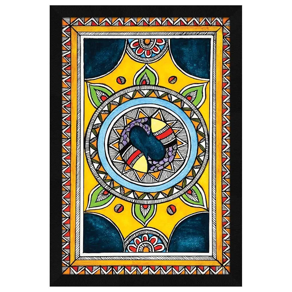 ArtX Paper Acrylic Mandala Harmony Framed Wall Art Painting Multicolor Abstract Set of 1