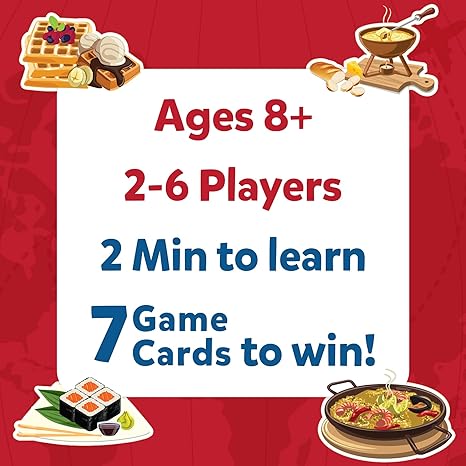 Skillmatics Card Game Guess in 10 Foods Around The World Educational Travel Toys