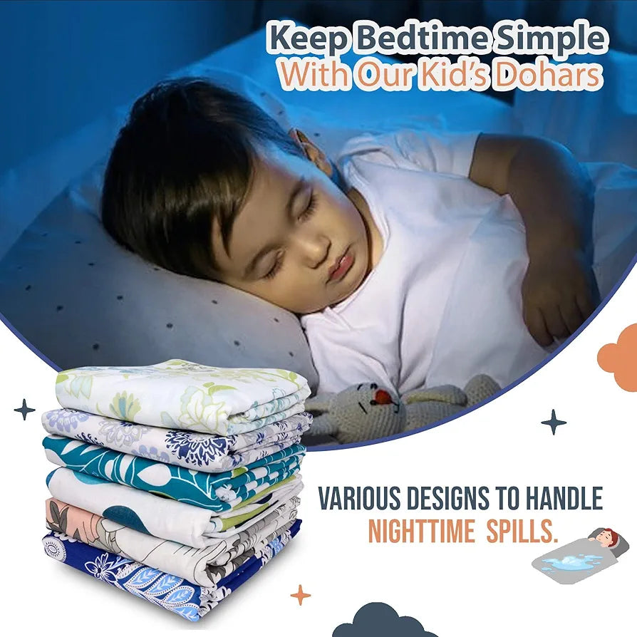 Divine Casa Cotton 120 GSM New Born All Season Ultrasoft Single Baby Blanket for Babies Colour Clematis Blue