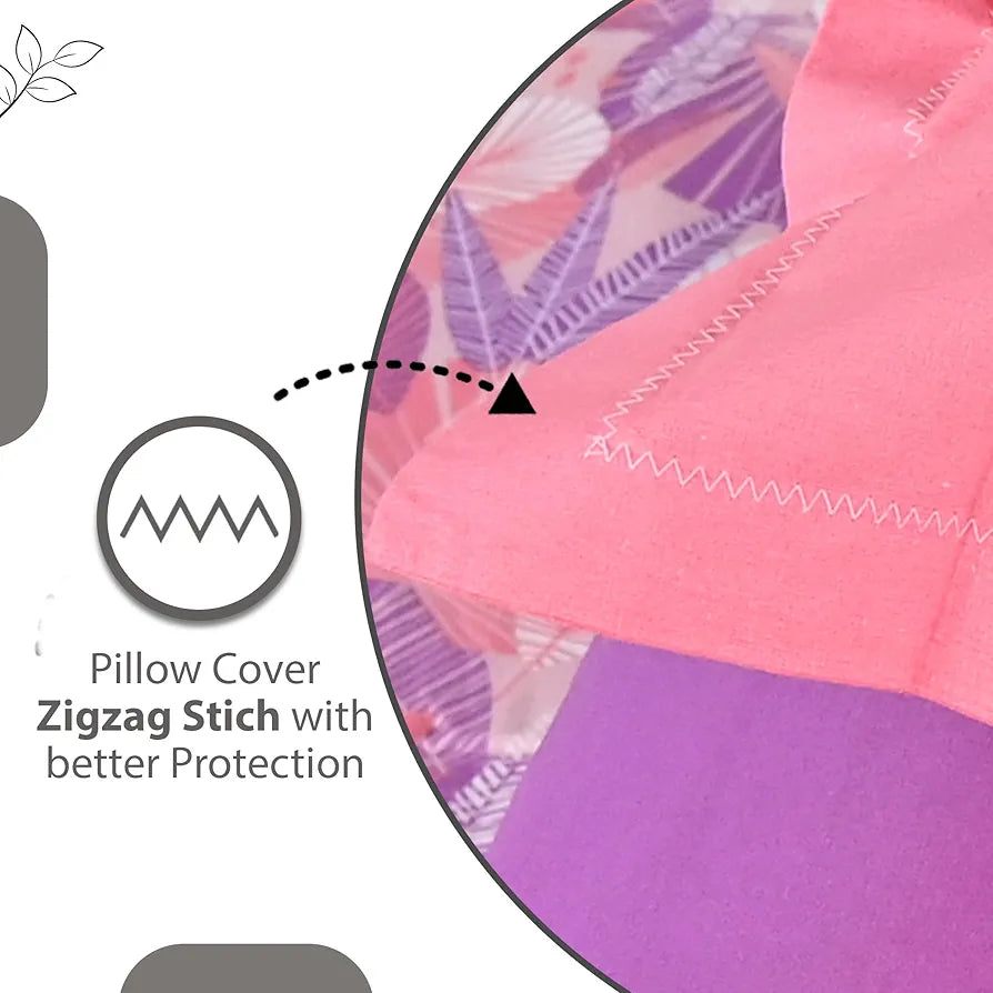 Divine Casa 144 TC Pure Cotton Double Bedsheet with 2 Pillow Covers Floral Paisley Colour Lavender Pink