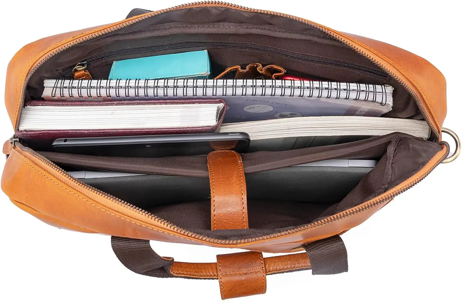 Goatter Genuine Leather Multi Pockets Office Laptop Messenger Bag For Men