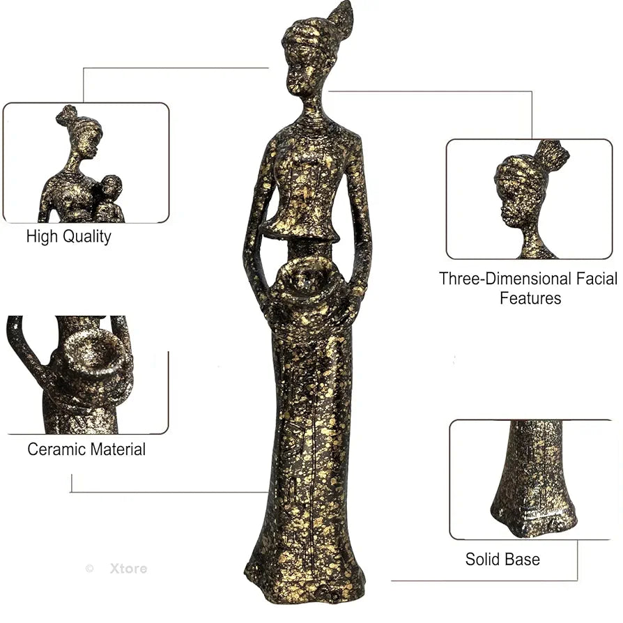 Xtore Beautiful Finish Uniquely Hand Crafted Home Decor African Tribal Women Art Piece