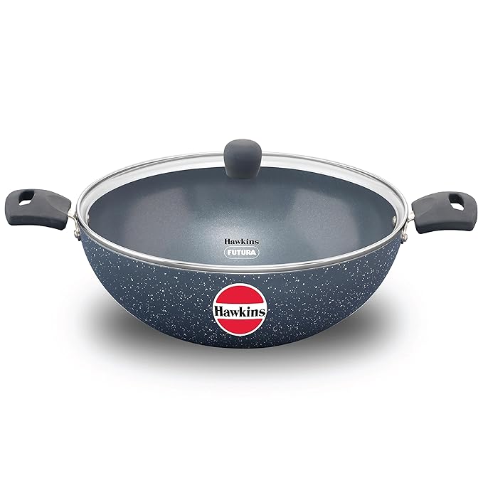 Hawkins Ceramic Nonstick 5 litre Deep Kadhai Induction Deep Fry Pan
