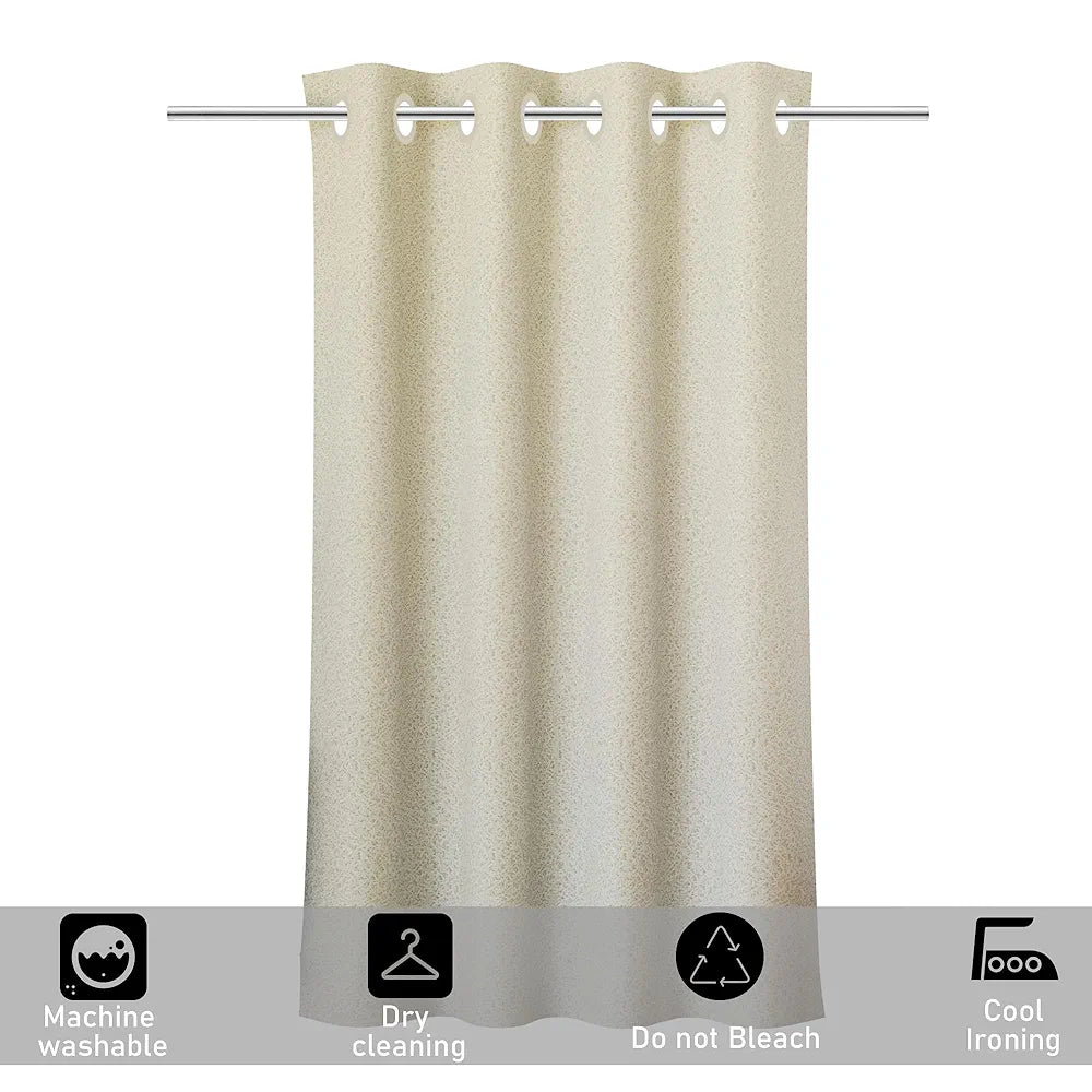 Kuber Industries Stylish Window Curtains for Living Room & Bedroom Web Net Cream