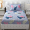 Fresh From Loom Floral Microfiber Single Size Single Bedsheet with 1 Pillow Covers 144 TC Zenith Blue