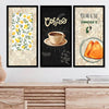 Kotart Quotes Posters with Frame for Restaurant Wall Decoration Coffee Set of 3