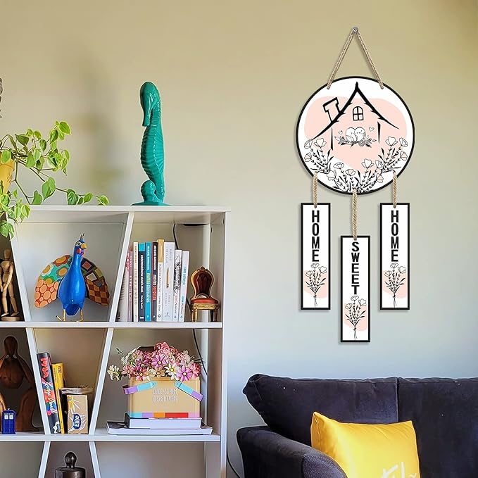 Sehaz Artworks Home Decor Items for Living Room Wooden Wall Hangings Home Sweet Home