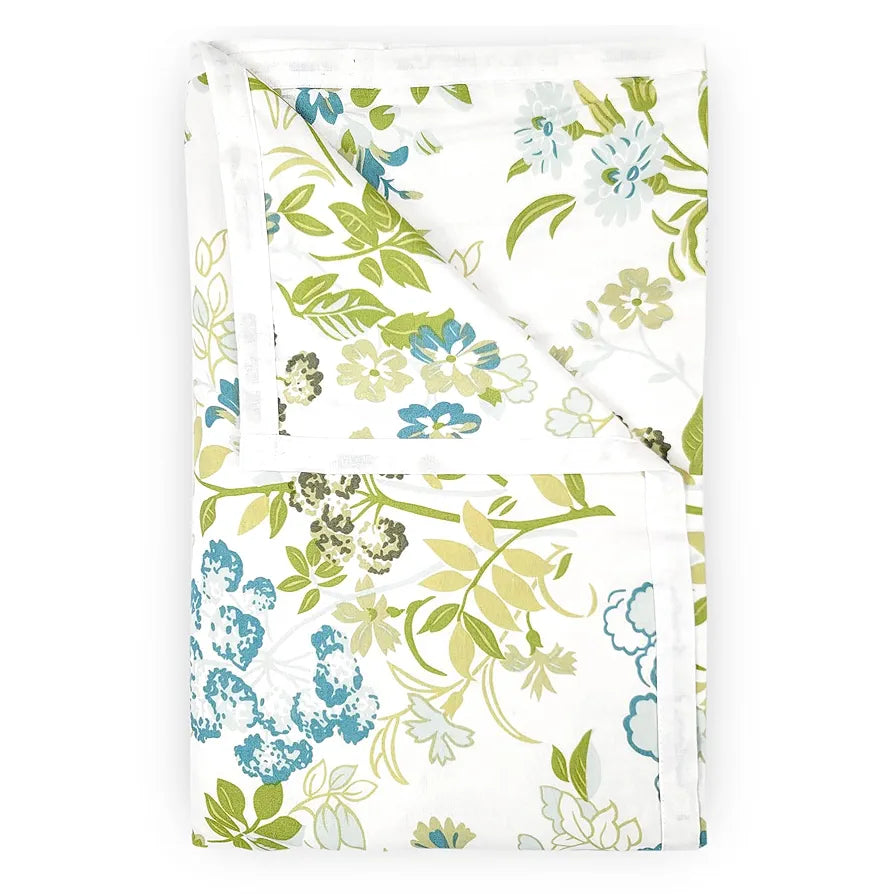 Divine Casa Floret 100% Cotton Double Dohar 120 GSM Soft & Lightweight Throw Blanket Colour Floral Breeze