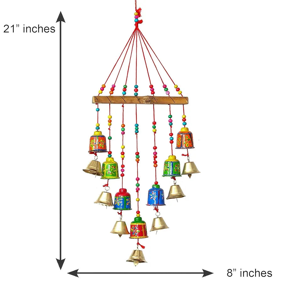 eCraftIndia Handcrafted Decorative Wall Hanging Bells Chimes STRBEL499