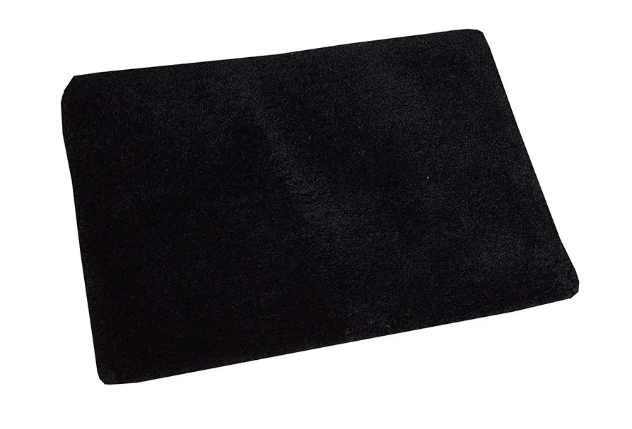 Aerohaven Glorious Super Soft Microfiber Solid Anti Slip Stone Wash Bathmat Black Colour
