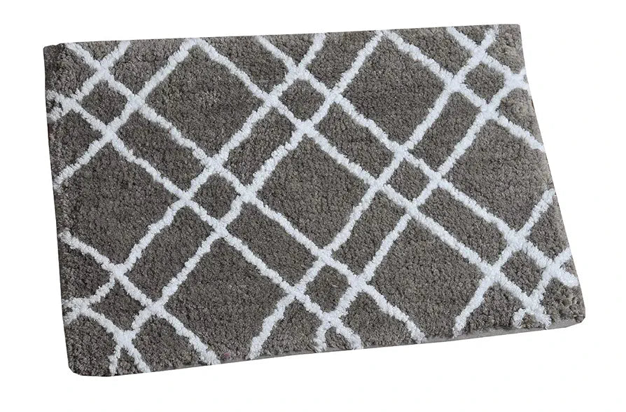 Aerohaven Glorious Super Soft Microfiber Abstract Designer Anti Slip Bathmat Coffee Colour