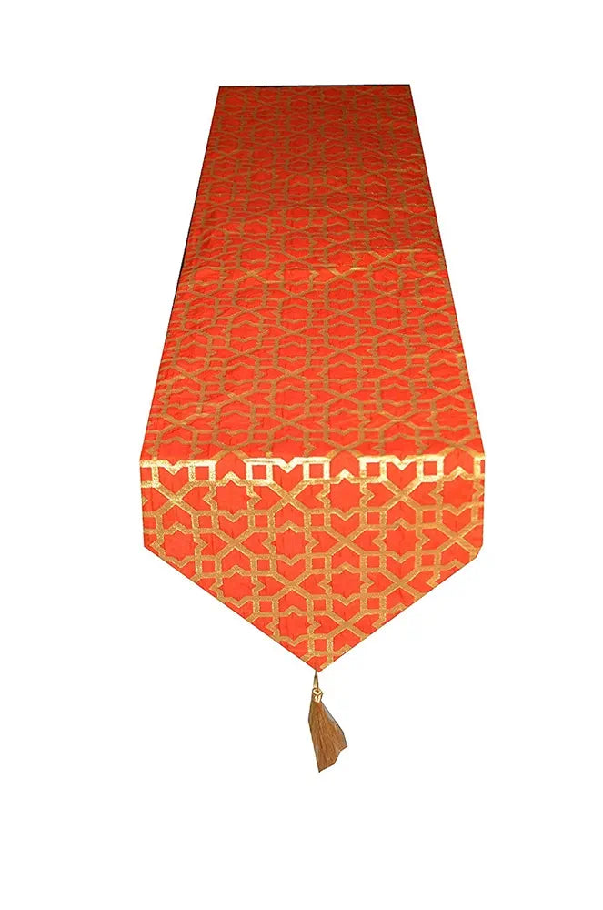 Pink Parrot Durable Dopian Silk Table Runner Colour Pink