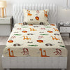 Fresh From Loom Glace Cotton Wrinkle Free Soft Hypoallergenic Bed Sheet Cartoon Printed Single Bedsheet Bedsheet with 1 Pillow Cover 144 TC Multi-Color 2