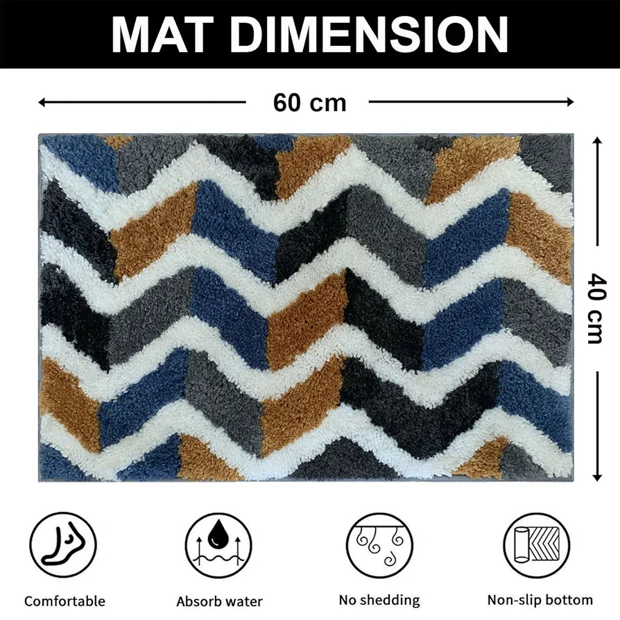 Luxe Home International Rabbit Fur Ultra Soft Anti Slip Skid Rectangular Ruffle Carpet 3X5 Ft Colour Grey