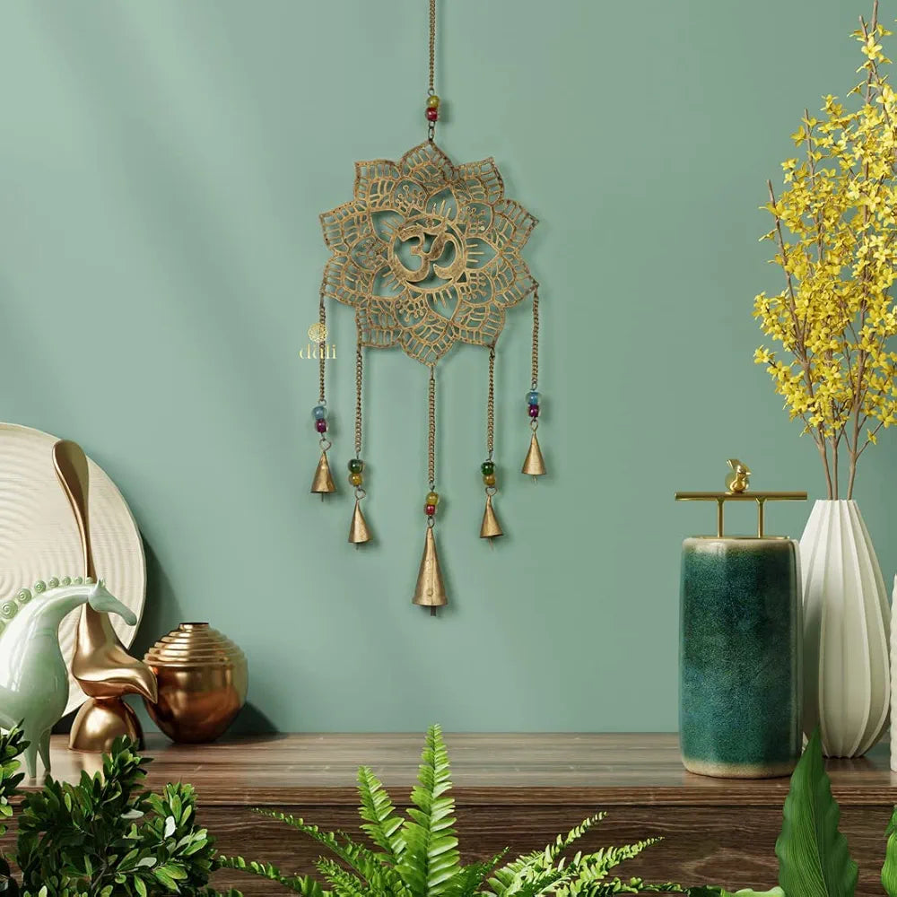 Duli Metal WallHanging-Mandala OM Windchime Feng ShuiRustic Wall Hangings